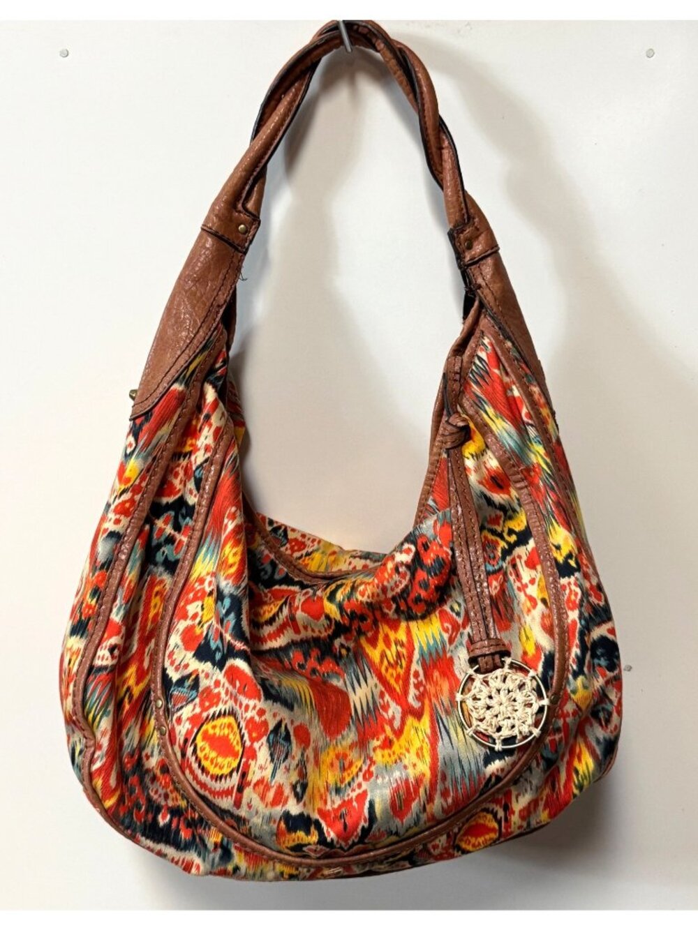 Jessica Simpson Ikat Print Hobo Shoulder Bag Boho Festival Purse
